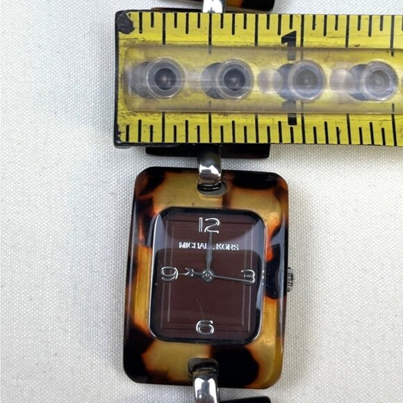 Michael Kors Women's Brown Leopard Print Link Watch SKU 5371 - Picture 7 of 7